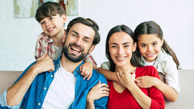 Smiling family
