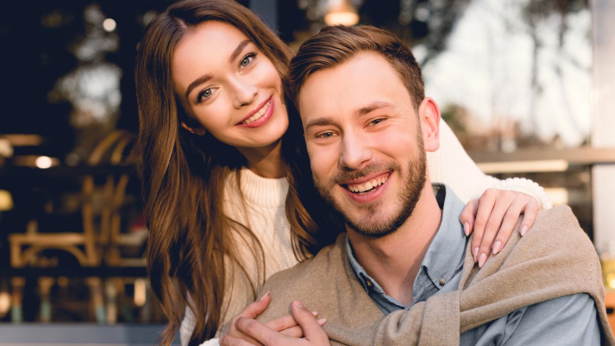 Young couple smiling