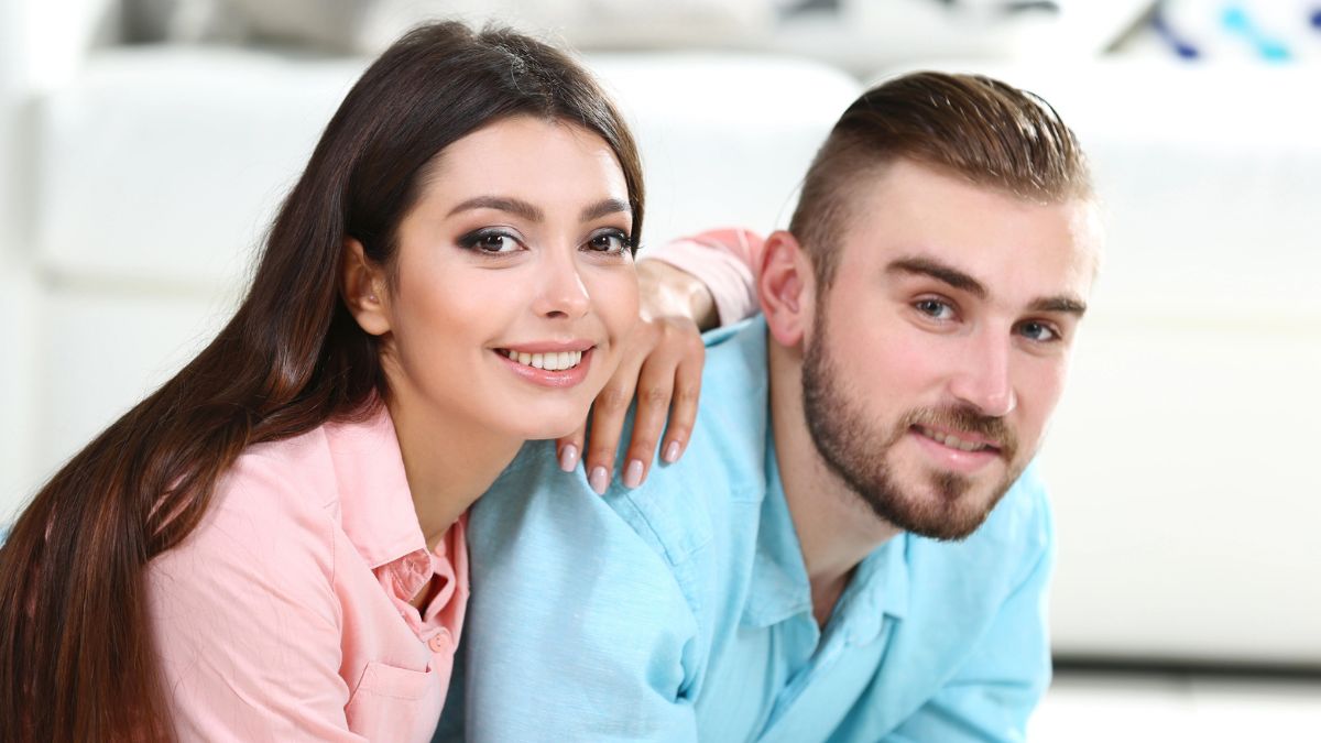 Couple working on their finances together