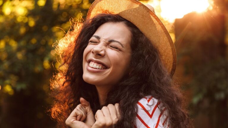 Woman outside enjoying the weather
