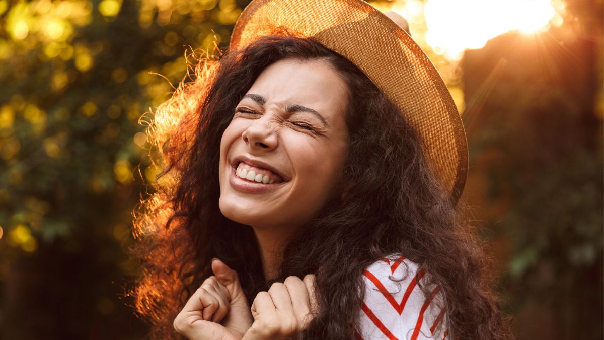 Woman outside enjoying the weather